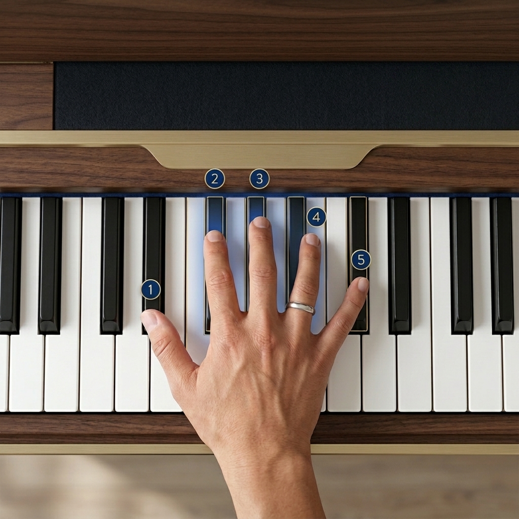 Finger numbering for the right hand