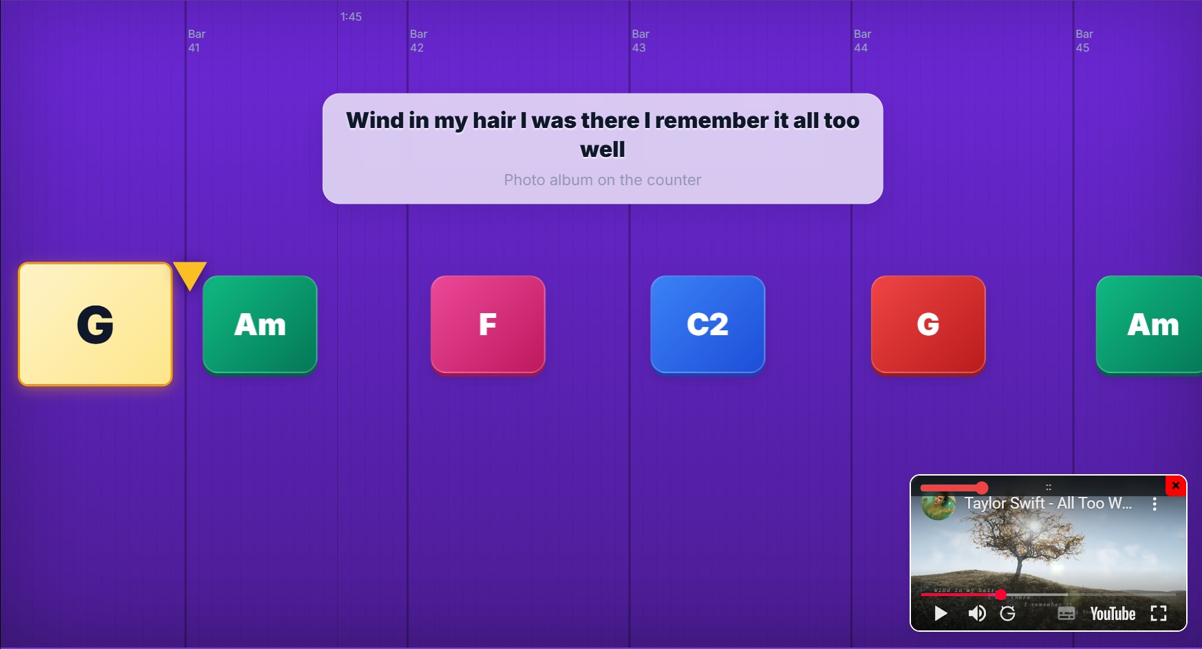 Karaoke Teleprompter Interface