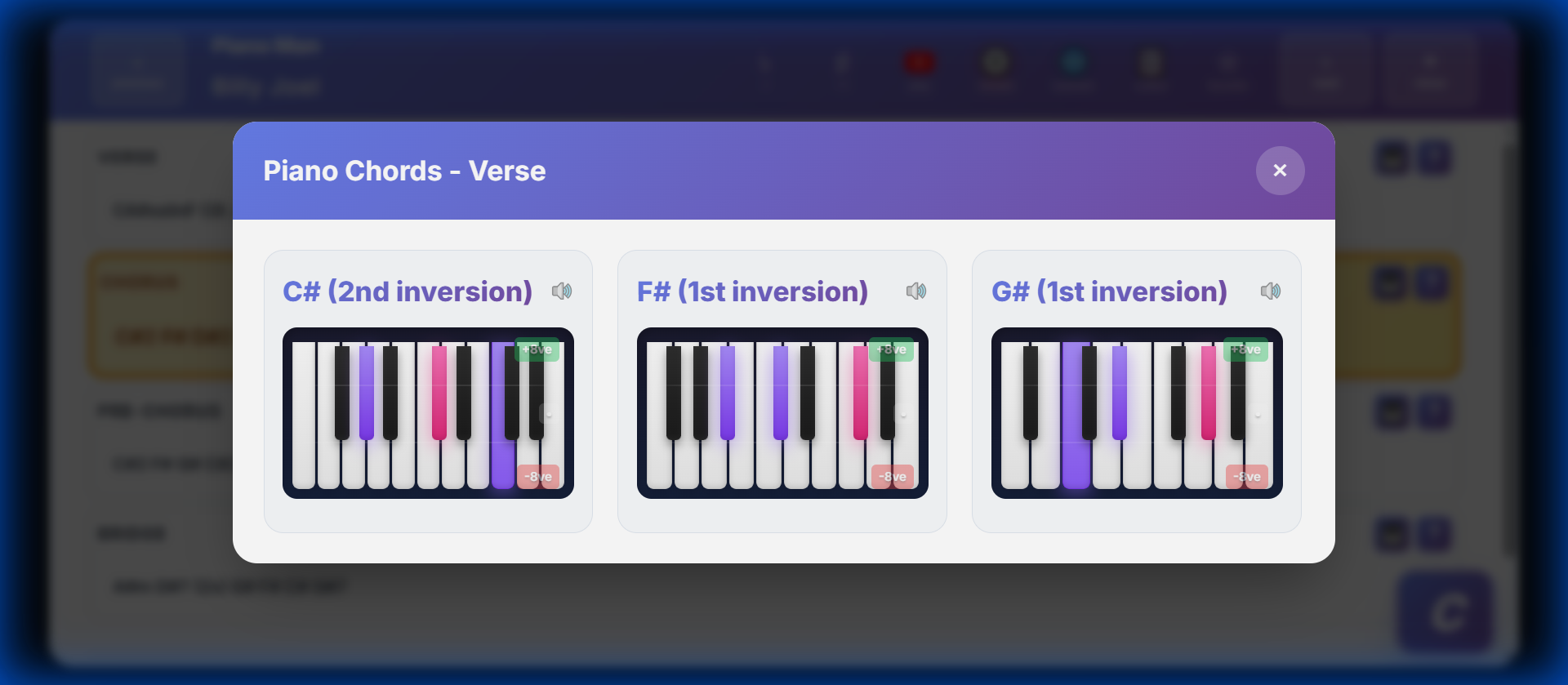 Piano Chords View